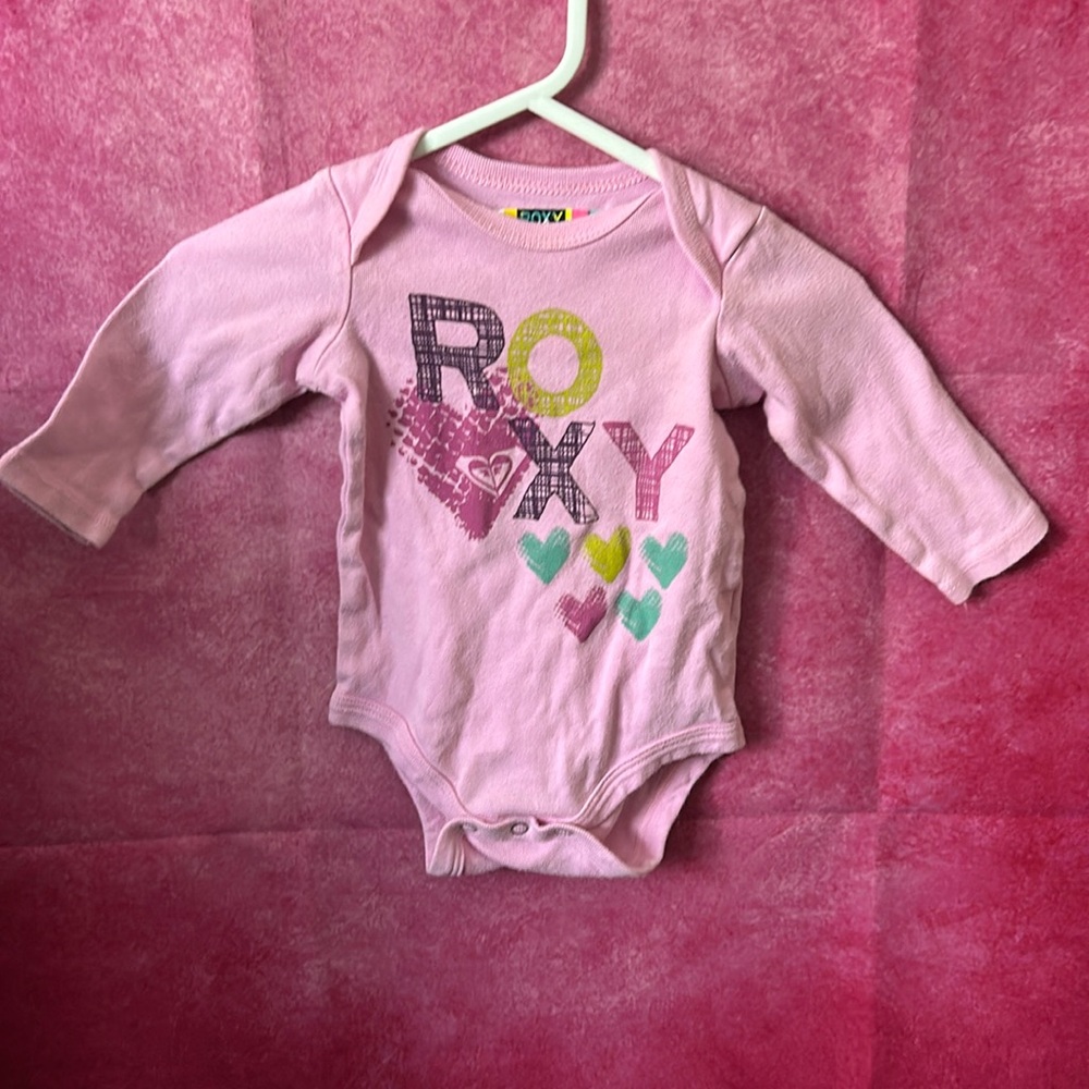 (3 for $15) 0-6 Month Baby Roxy Onesie